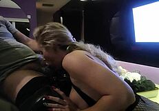 Does this lonely bar guy crave my cock-sucking skills?