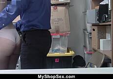 violet rain gets taken to the maintenance room after being suspected of shoplifting at the store