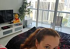 Huge tits redhead massage turns intense with Red Evie.