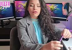 naughty boss calls for work meeting, gets guided pov handjob