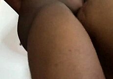 Grandma fakes sound while cooking to fuck my big black cock!