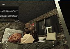 a redhead pawg takes a big black cock in her slutty pussy during rough sex