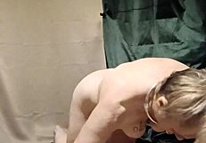 Slave in Tags Belt Enjoys Humiliation and Orgasm