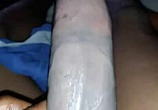 Check out this amateur ebony close-up with big black cock and wet pussy