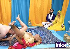 chudai - madrastra india tetona folla al novio y llena su coño de leche