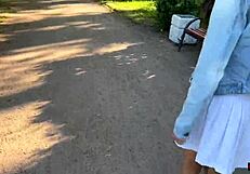 my friend controls my orgasms in public with a toy