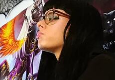 Asmr Kisses with Petite Goth Teen in Glasses