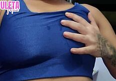 Hey, check out this pov butt workout with huge ass brunette