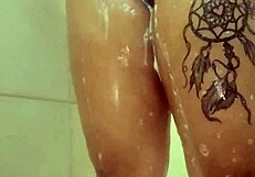 quick shower tease with big tits