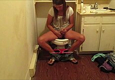 Shooting Off A Load Of Hot Cum While Using My Friend's Bathroom.