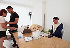 i'm a horny milf in hot threesome with two college students, sucking their big cocks and riding them hard