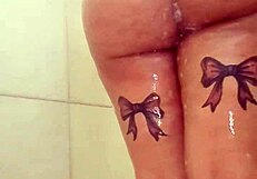 quick shower tease with big tits