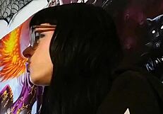 Asmr Kisses with Petite Goth Teen in Glasses