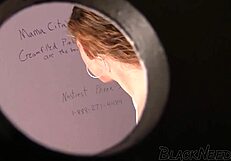 Cheating girlfriend is sucking dick in the bathroom, with big black cock and rough interracial action.