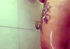 quick shower tease with big tits