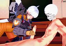 Valkyrie Performs Intense Blowjob In Apex Legends Fantasy Scene