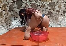 Want to see TS pee in ass and play with fruit?