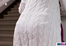 Tattooed Waitress Gets Strapon Fucked By Dominant Lesbian Milf