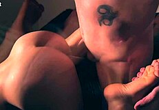 Intense Ecstasy from Foot Fucking Tight Pussy