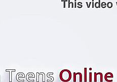 teen student works a plug in her ass...