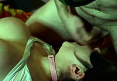 huge amount of cum on her face and in her mouth