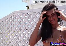 Sexy Latina Teen Sunbathing and Cooling Hot Body