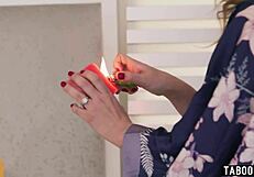 lesbian wives scarlett alexis and anna claire clouds enjoy a strapon