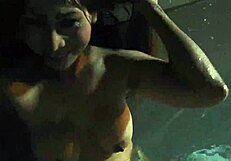 Vrpussyvision com features an asian milf masturbating outdoors in a swimming pool with fingering and orgasm
