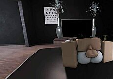 Busty Goth Friend Gets Fucked In Roblox Game