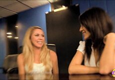 beautiful brynn tyler and super sexy lexi stone enjoyed drilling each other with a dildo