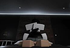 Busty Goth Friend Gets Fucked In Roblox Game