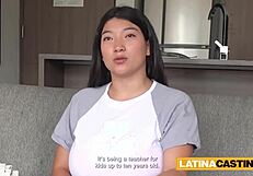 Busty Latina MILF takes it deep in raw amateur casting POV.