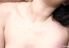 Solo Brunette Cherry Plays With Shaved Wet Pussy In 4K