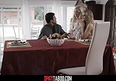 Stepmom and Stepdad Seduce Their Blonde Stepdaughter into Threesome 😏