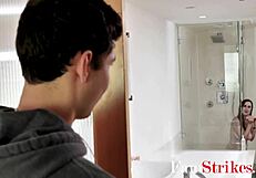 fascinated by brunette naked step sister brother fucks her- angel ryder