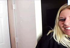 a blonde riley evans has hardcore sex in the shower and really gets it good