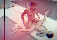 Fucking Hard on the Pool Terrace Tru Kait and Chris Diamond