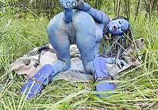 Monika Fox's Avatar Prolapse Anal Dildo Fuck Squirt in Forest