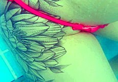 Risky public sex with petite 18+ skinny tight pussy in pool