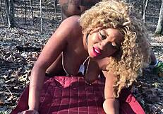 Don and Nina have fun in the woods