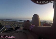 flashing cock on public beach stepdaughter makes cumshot risky