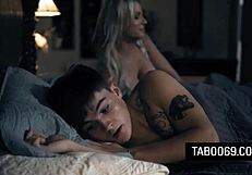 Blonde milf stepmommy rachael cavalli seduces her stepson in bed with her big tits