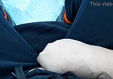 I riskily jerk off in a public park around people