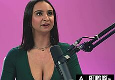 Up close, Hailey Rose shows how women orgasm with huge natural tits in solo masturbation