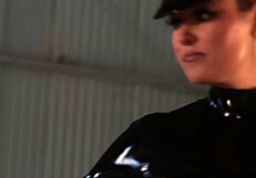 These two amazing lesbian friends had fun with their strap on in a warehouse