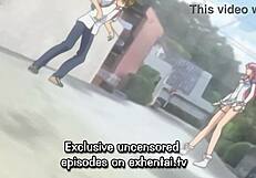 hentai stepsister gives first blowjob and gets cum on tits