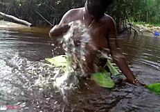 Busty African Witch Grinds Thick Body in Ritual Dance and Sacred Water Cleansing