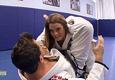 Blonde Pornstar Gives Intense Blowjob For Foot Massage