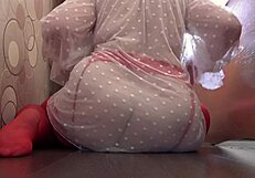 Busty Milf Fucks Dildo Hard!