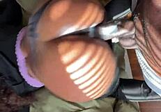 Str8rich fucking this hot ebony atlanta baddie in her wet tight creamy pussy with big black cock and ass shaking